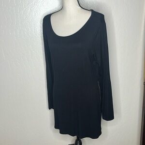 Belldini zipper detail Long sleeve Tunic top